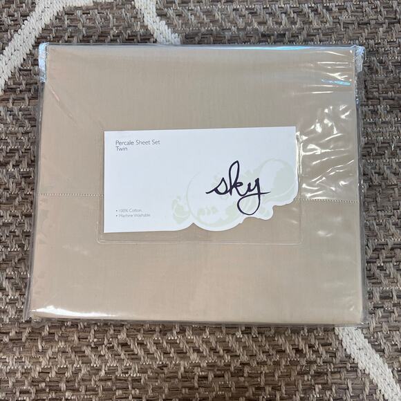 Sky Home Percale Twin Sheet Set - Picture 2 of 5